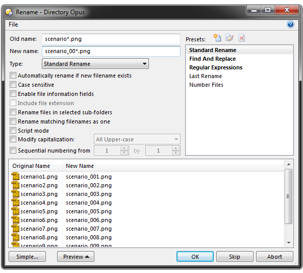 batch file rename files in directory