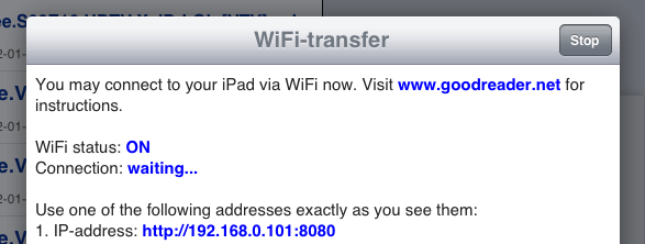 iPad WiFi-transfer for movies