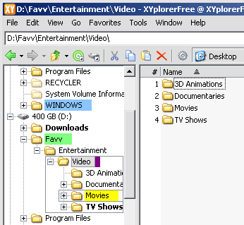 xyplorer preview tree stack