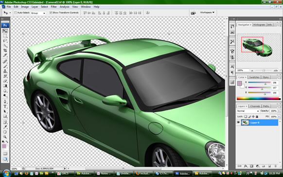 Porsche GT2 in Photoshop