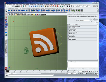 3D RSS logo